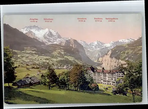 Wengen BE Wengen Jungfrau Silberhorn Grosshorn Breithorn * / Wengen /Bz. Interlaken
