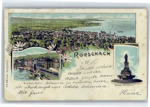 Rorschach Bodensee Rorschach Bahnhof Hafen Jakobs Brunnen x /  /