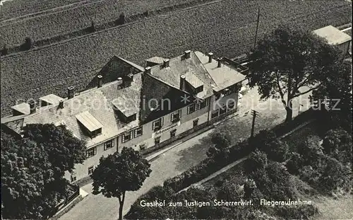 Piesting Fliegeraufnahme Gasthaus zum lustigen Scherrerwirt / Oesterreich /