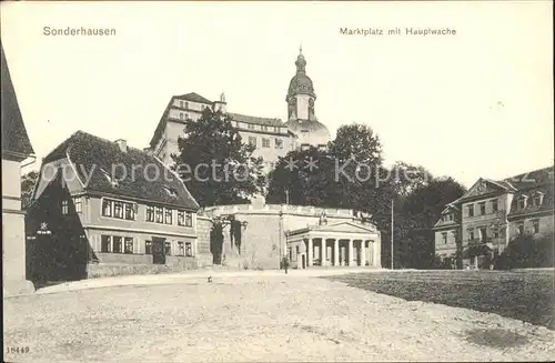 Sonderhausen Kyffhaeuserkreis Marktplatz mit Hauptwache / Bad Frankenhausen /Kyffhaeuserkreis LKR