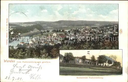 Werden Ruhr Blick vom Pastoratsberg Restaurant / Essen /Essen Stadtkreis