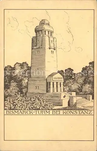 Konstanz Bodensee Bismarck-Turm / Konstanz /Konstanz LKR