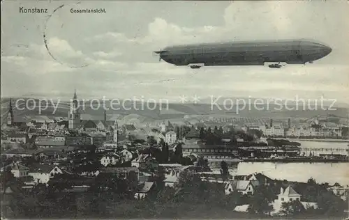 Konstanz Bodensee Fliegeraufnahme Zeppelin / Konstanz /Konstanz LKR