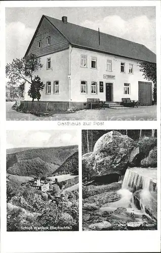 Niedergondershausen Gasthaus Pension zur Post Schloss Waldeck Klamm Wasserfall / Gondershausen /Rhein-Hunsrueck-Kreis LKR