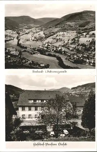 Seebach Ottenhoefen Schwarzwald Fliegeraufnahme Gasthof Pension Hirsch / Ottenhoefen im Schwarzwald /Ortenaukreis LKR