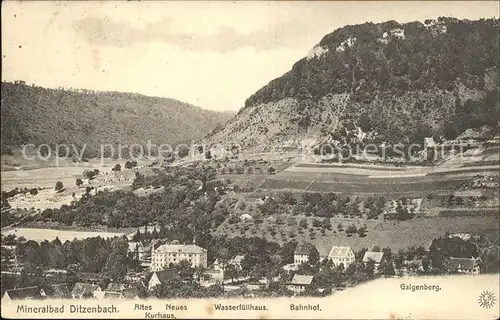 Ditzenbach Mineralbad Altes Neues Kurhaus Wasserfuellhaus Bahnhof Galgenberg / Bad Ditzenbach /Goeppingen LKR