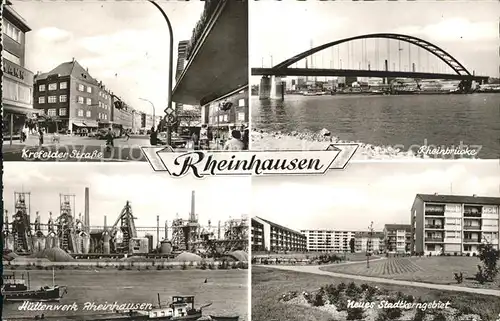 Rheinhausen Duisburg Krefelder Strasse Rheinbruecke Neues Stadtkerngebiet  / Duisburg /Duisburg Stadtkreis