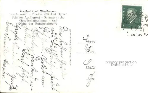 Buschhausen Halver Gasthof Carl Werthmann /  /