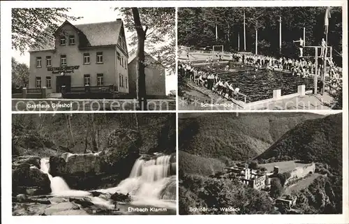 Niedergondershausen Gasthaus Grieshof Schwimmbad Ehrbach Klamm / Gondershausen /Rhein-Hunsrueck-Kreis LKR