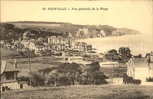 Pourville sur Mer Vue generale de la Plage / Dieppe Seine-Maritime /Arrond. de Dieppe