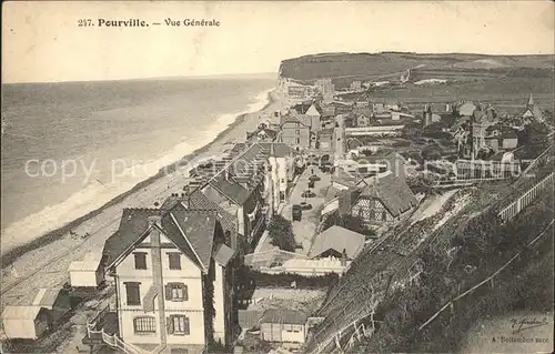 Pourville sur Mer Vue generale Plage / Dieppe Seine-Maritime /Arrond. de Dieppe