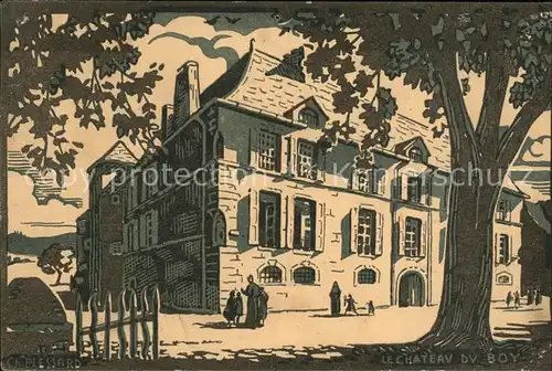 Chateau du Boy Maison de vacances des orphelines de la Providence Kuenstlerkarte / Lanuejols Lozere /Arrond. de Mende