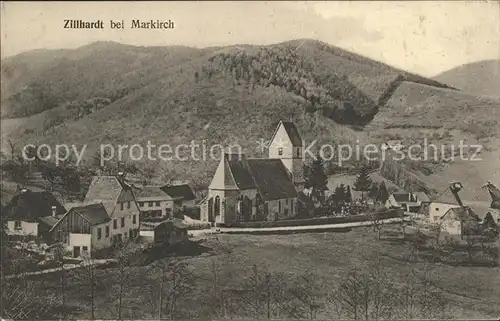 Zillhardt Markirch Ortsansicht mit Kirche / Sainte-Marie-aux-Mines /Arrond. de Ribeauville