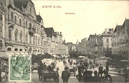 Steyr Enns Oberoesterreich Stadtplatz / Steyr /Steyr-Kirchdorf