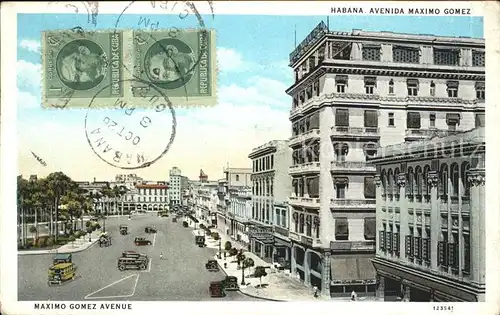 Habana Havana Avenida Maximo Gomez Stempel auf AK / Havana /