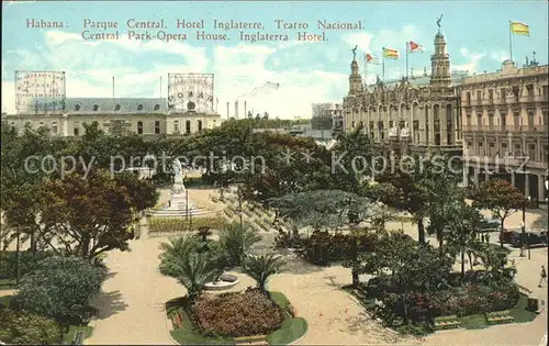 Habana Havana Parque Central Hotel Inglaterre Teatro Nacional Monumento / Havana /