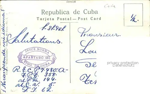 Santiago de Cuba Escuela Normal de Oriente Stempel auf AK / Kuba /