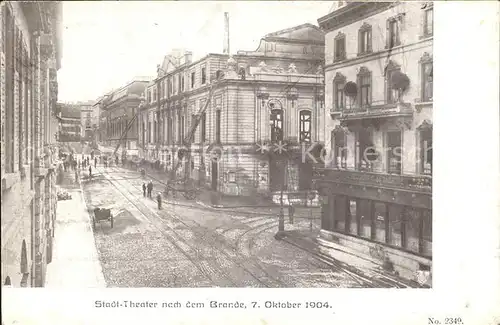 Basel BS Stadttheater nach dem Brand Oktober 1904 / Basel /Bz. Basel Stadt City