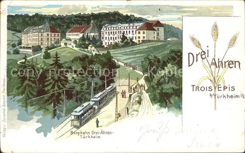 Trois-Epis Drei-aehren Bergbahn Kuenstlerkarte / Ammerschwihr /Arrond. de Ribeauville