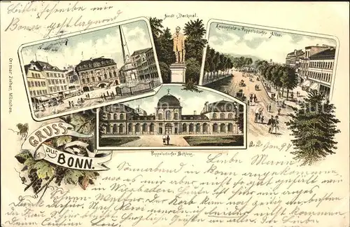 Bonn Rhein Poppelsdorfer Schloss Ardt-Denkmal  / Bonn /Bonn Stadtkreis