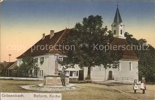 Groenenbach Bad Reform. Kirche Brunnen Kinder / Bad Groenenbach /Unterallgaeu LKR