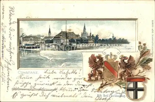 Konstanz Bodensee Ansicht vom See aus Wappen Krone / Konstanz /Konstanz LKR