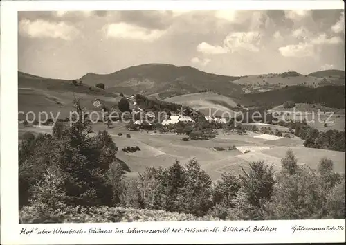 Foto Gutermann Nr. 316 Hof Wembach-Schoenau Schwarzwald Belchen  / Loerrach /Loerrach LKR