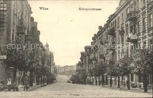 Wilna Wilno Schopenstrasse / Vilnius /