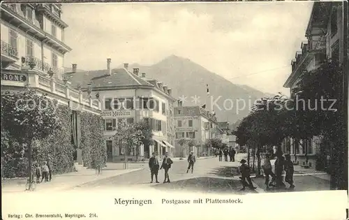 Meiringen BE Postgasse mit Plattenstock / Meiringen /Bz. Oberhasli