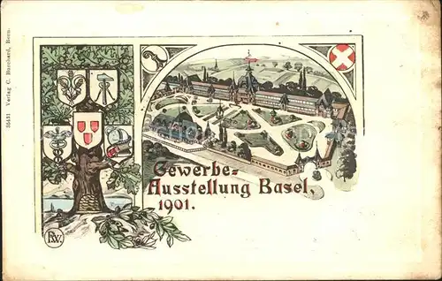 Basel BS Gewerbe Ausstellung 1901 / Basel /Bz. Basel Stadt City