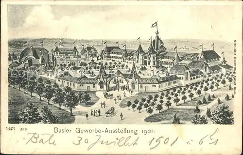 Basel BS Basler Gwewerbeausstellung 1901 / Basel /Bz. Basel Stadt City