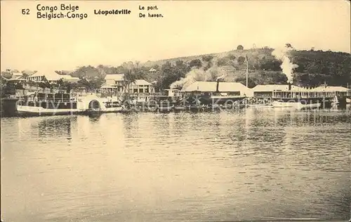 Leopoldville Kongo Hafen / Kongo /