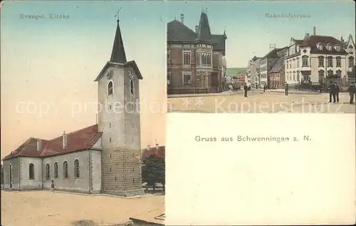 Schwenningen Neckar Bahnhofstrasse Evangelische Kirche / Villingen-Schwenningen /Schwarzwald-Baar-Kreis LKR