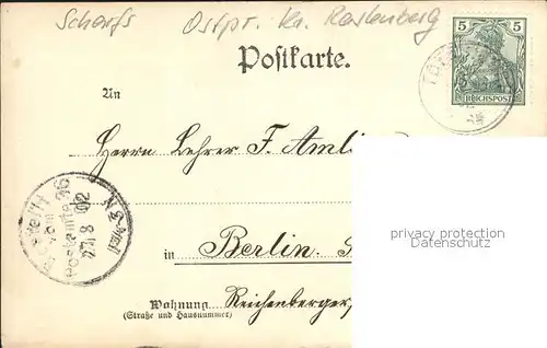 Scharfs Ostpreussen Villa Scharfenoia / Scharfs /Rastenburg