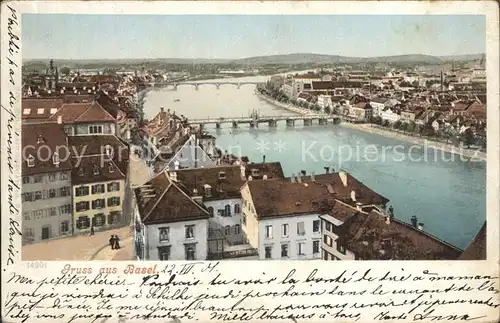 Basel BS Teilansicht mit Rheinbruecke / Basel /Bz. Basel Stadt City