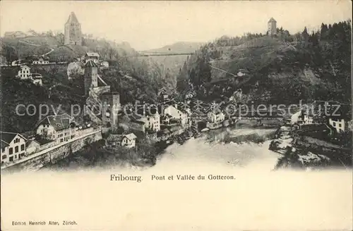 Fribourg FR Pont et VallÃ¨e du Gotteron / Fribourg FR /Bz. La Sarine