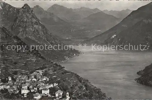 Lago di Lugano BrÃ¨ verso in Val Solda / Italien /