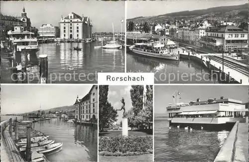 Rorschach Bodensee Hafen Denkmal Schiffsanleger Seerestaurant / Rorschach /Bz. Rorschach