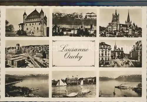 Lausanne Ouchy Chateau Quai Hafen Kathedrale / Lausanne /Bz. Lausanne City