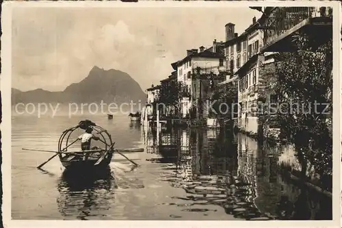 Lago di Lugano Gandria Monte San Salvatore / Italien /