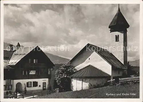 Fidaz GR Kurhaus und Kirche / Fidaz Flims /Bz. Imboden