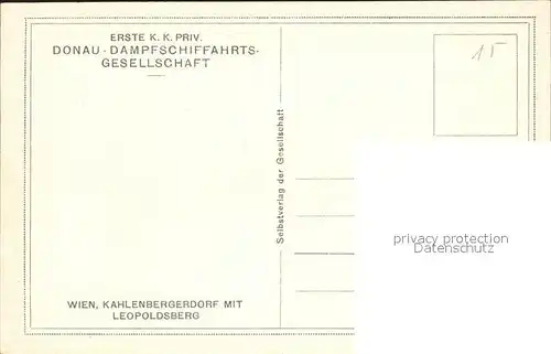 Kahlenbergerdorf Wien Leopoldsberg Kuenstlerkarte / Wien /Wien