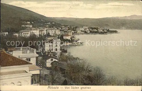 Abbazia Istrien Von Sueden gesehen / Seebad Kvarner Bucht /Primorje Gorski kotar