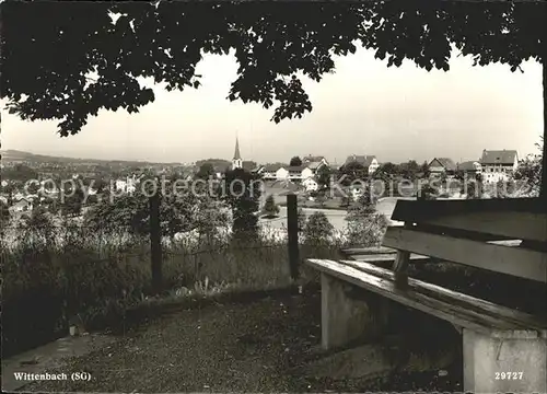 Wittenbach SG Durchblick vom Aussichtspunkt Ruhebank / Wittenbach /Bz. St. Gallen