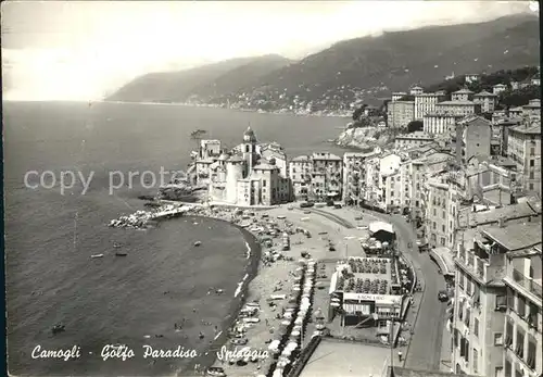 Camogli Strandbucht / Italien /