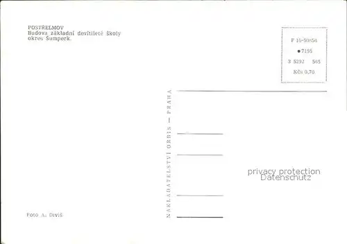 Postrelmov Budova zakladai devitilete skoly okres Sumperk / Tschechische Republik /