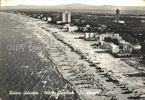 Milano Marittima La spiaggia Fliegeraufnahme Kat. Cervia