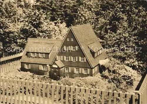 Altenberg Erzgebirge Modell des Alten Raupennestes Kat. Geising