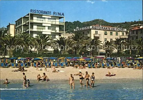 Finale Ligure Ristorante Dei Fiori und Ristorante Rina Strandpartie