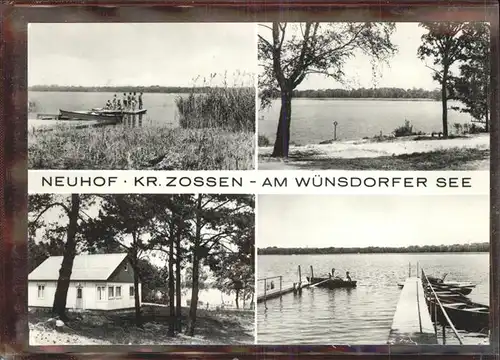 Neuhof Zossen am Wuensdorfer See Steg Boot Strand Kat. Deutschland